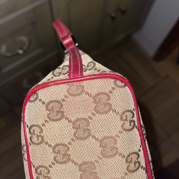 Gucci GG Canvas Boat Baguette Bag Red - Picture 11 of 11